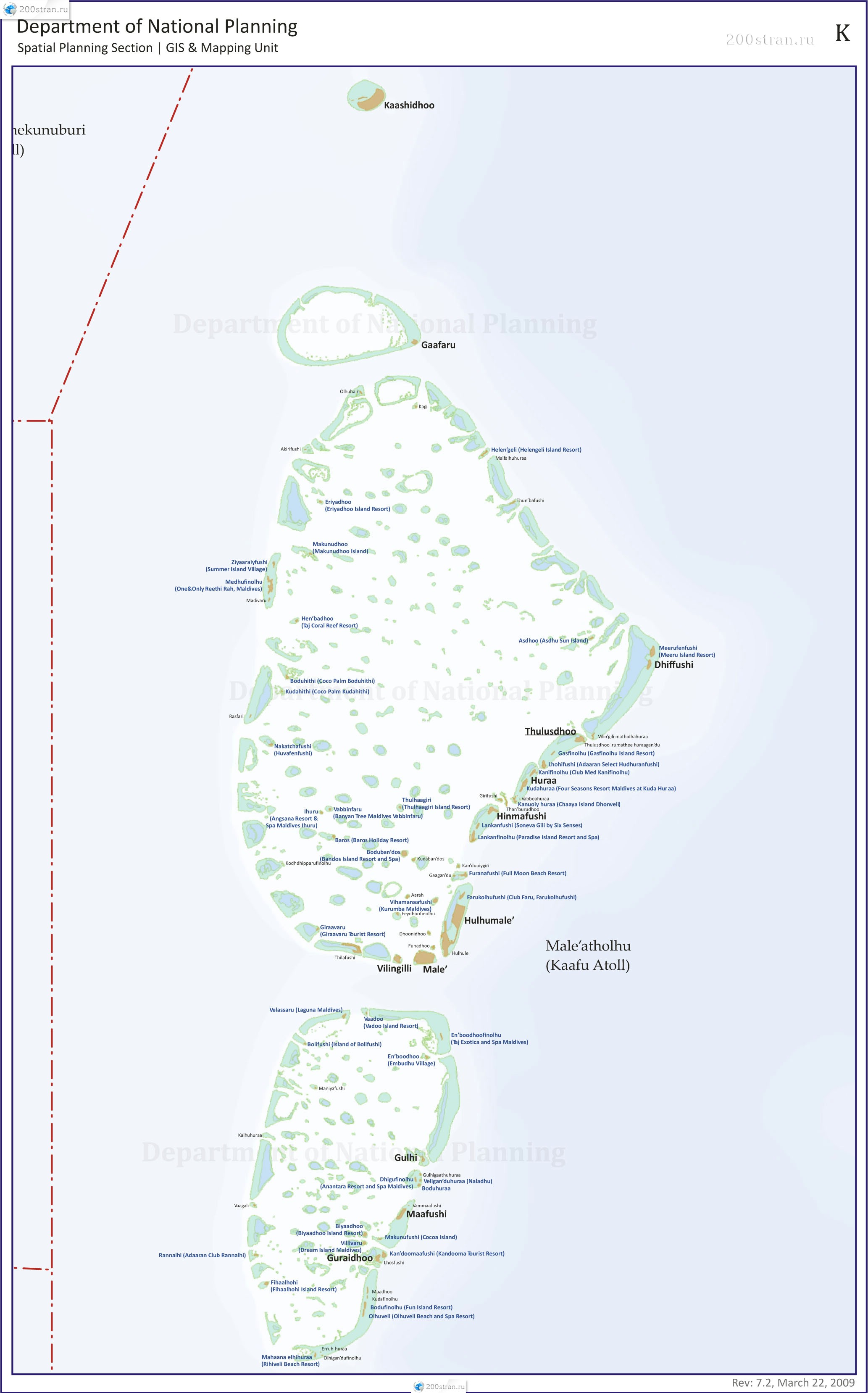 Kaafu Map Kohath Atoll Kaafu Maldives