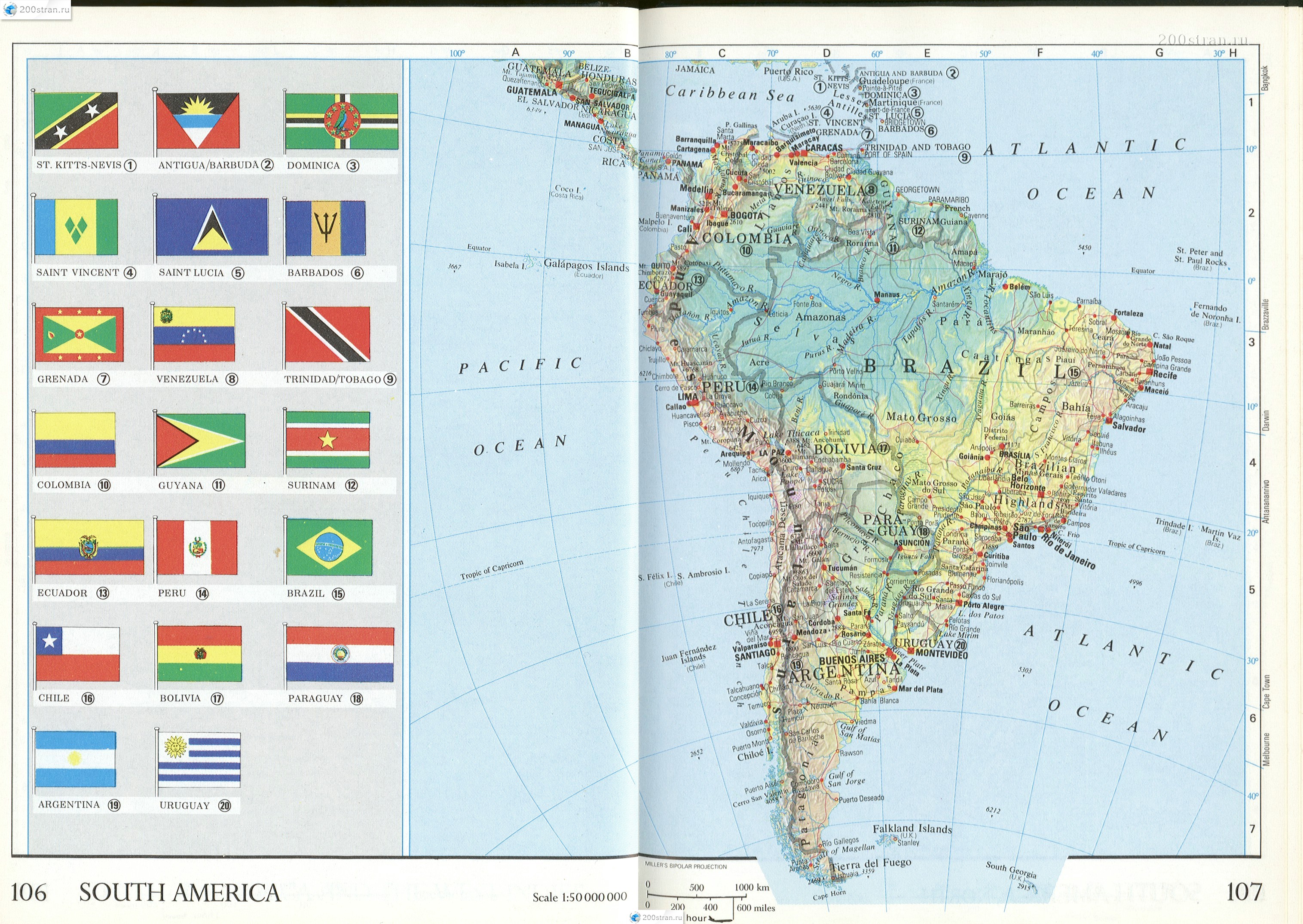 Южная Америка На Карте Фото