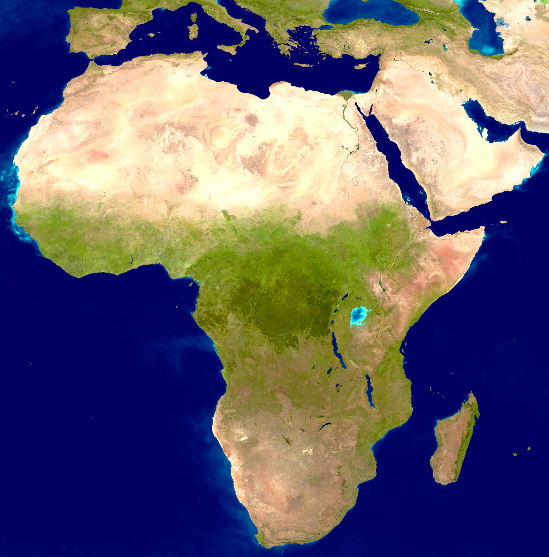 Спутниковая карта Африки